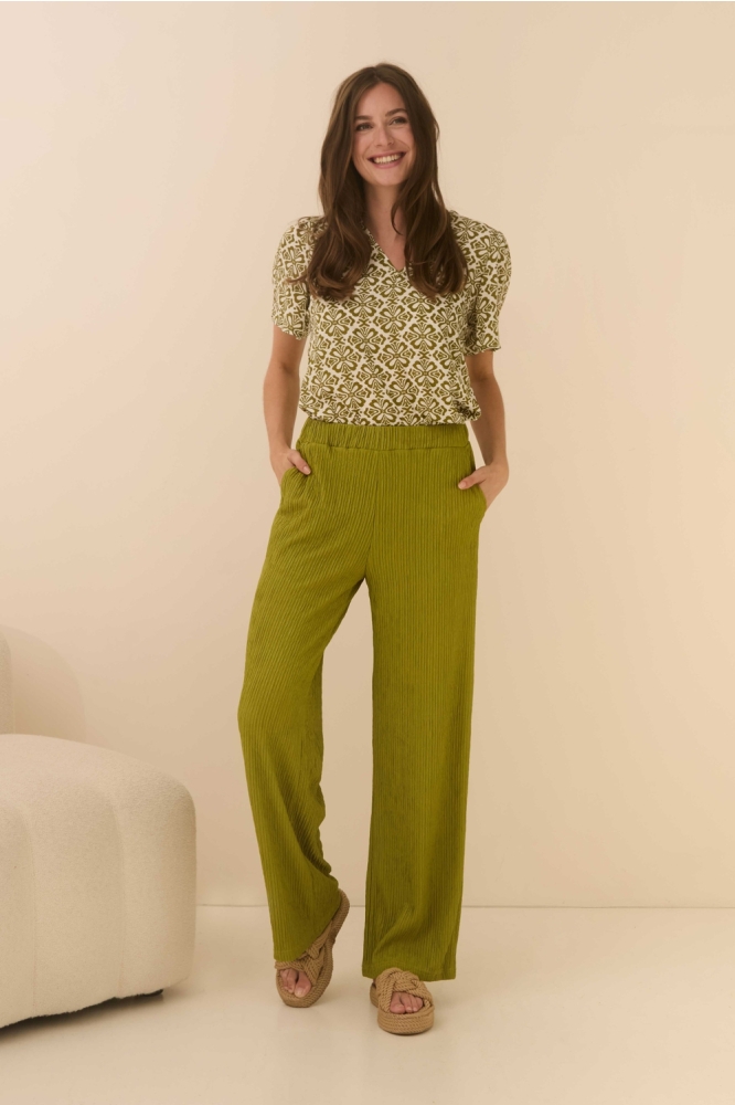 BLOUSE BELLA QC03 472 green element print